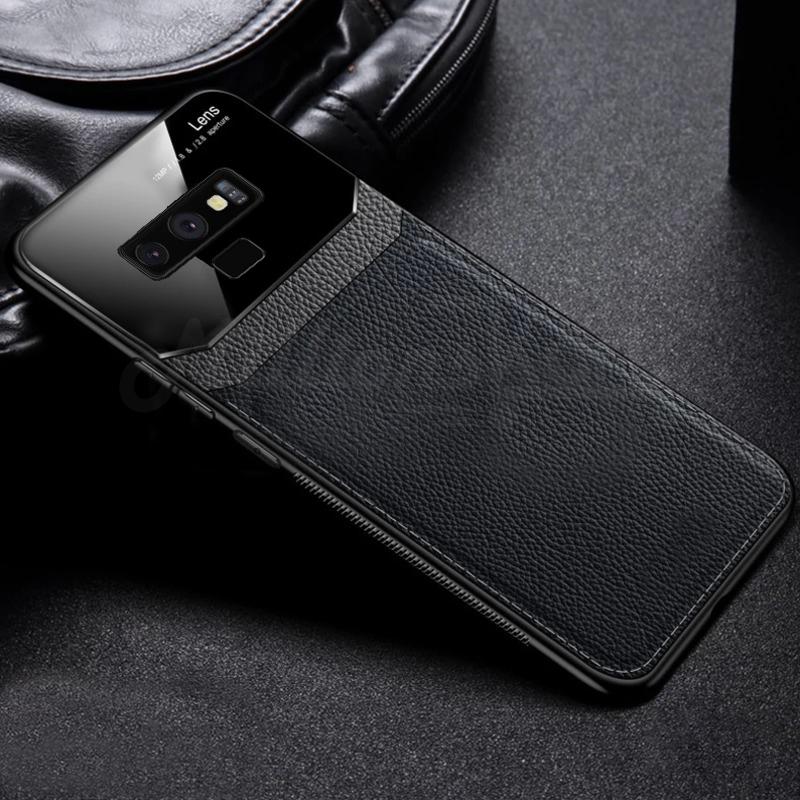 Galaxy Note 9 Sleek Slim Leather Glass Case casemarts