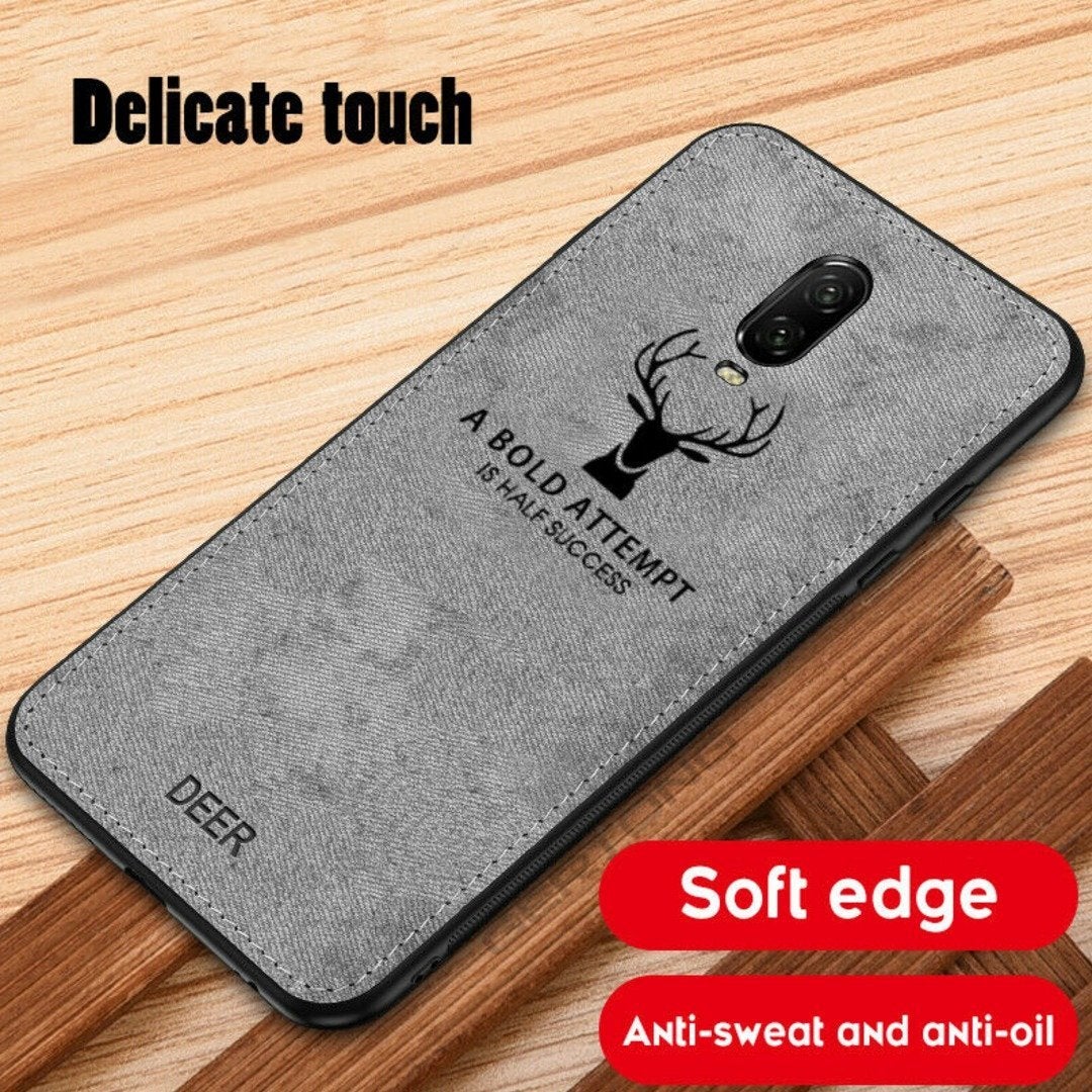 OnePlus 7 (3 in 1 Combo) Deer Case + Tempered Glass + Earphones casemarts