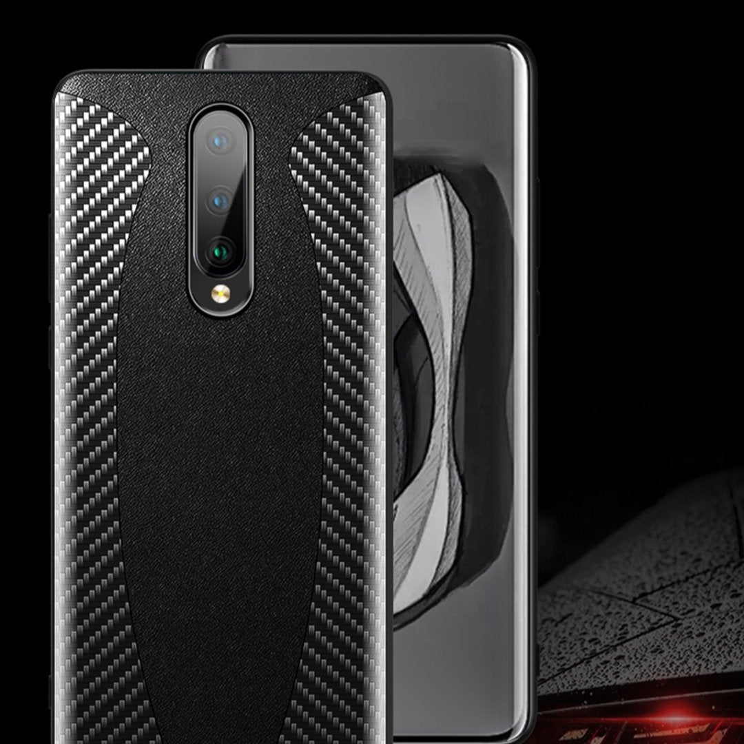 OnePlus 8 Mclaren Style Carbon Leather Texture Case casemarts