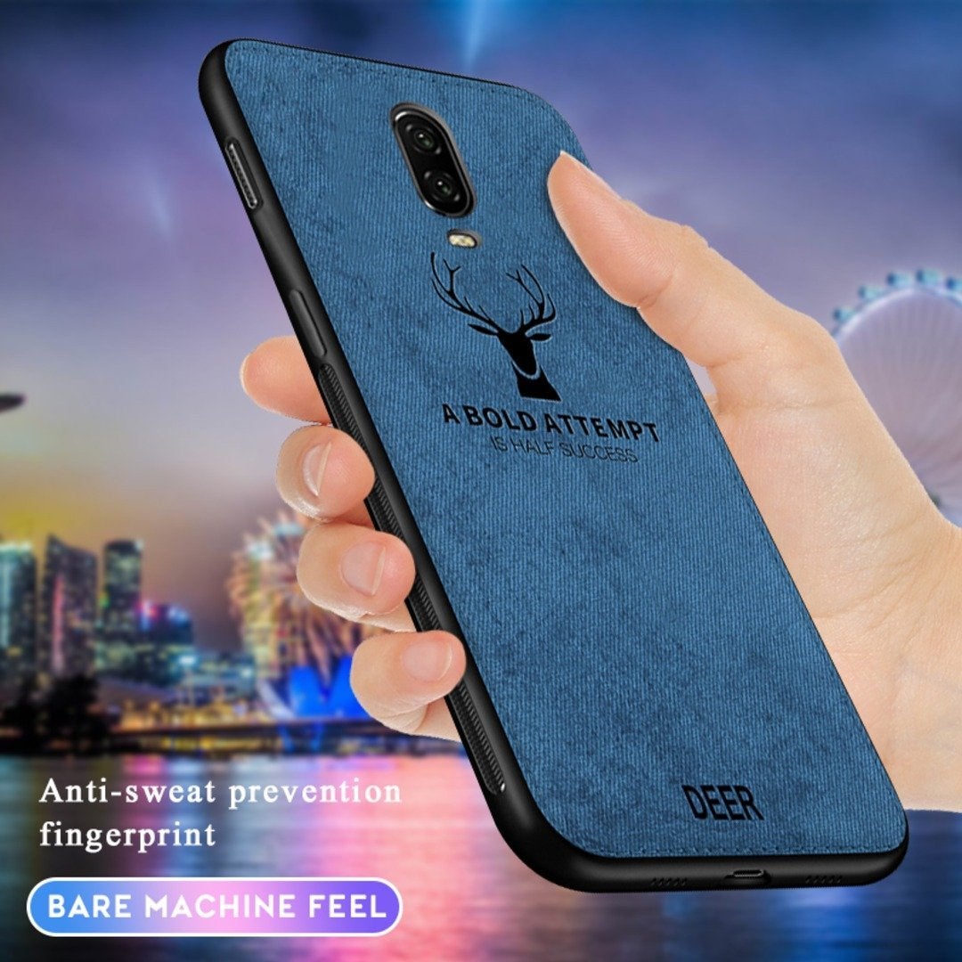 OnePlus 7 (3 in 1 Combo) Deer Case + Tempered Glass + Earphones casemarts