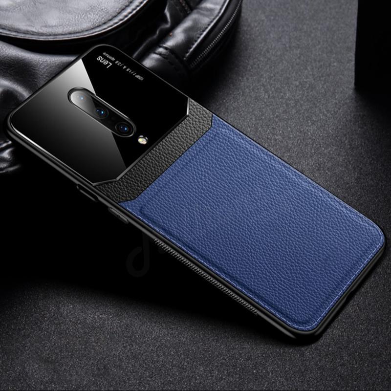 OnePlus 7T Pro Sleek Slim Leather Glass Case casemarts