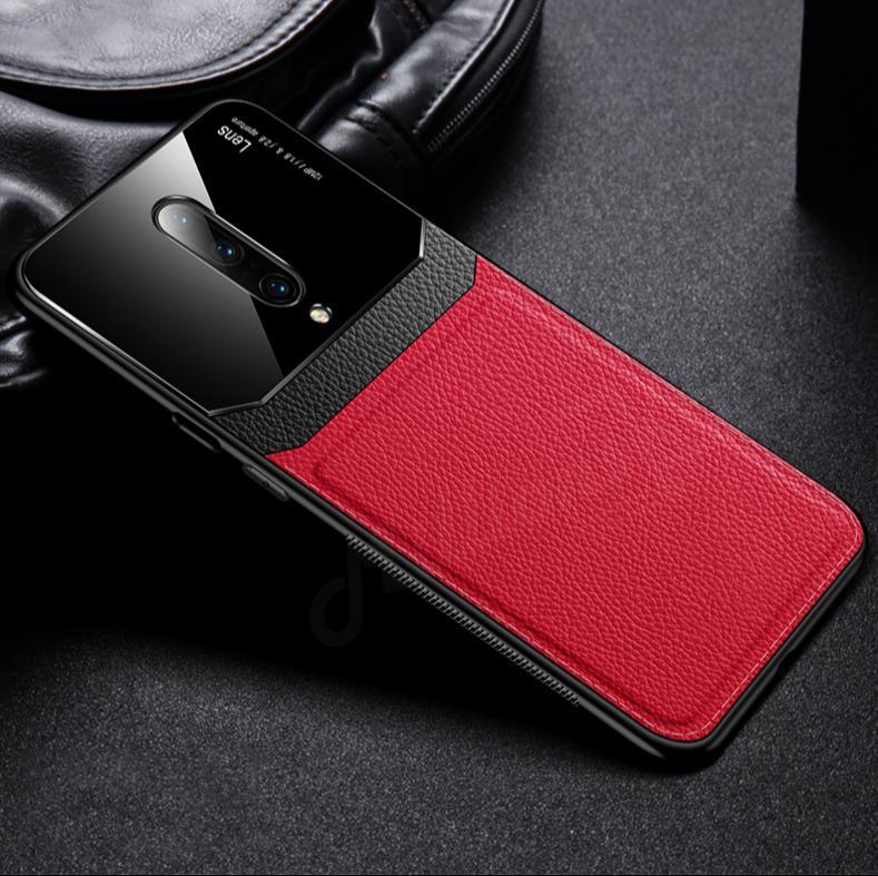 OnePlus 7T Pro Sleek Slim Leather Glass Case casemarts