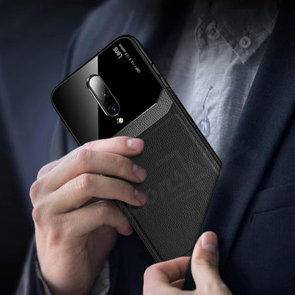 OnePlus 7T Pro Sleek Slim Leather Glass Case casemarts