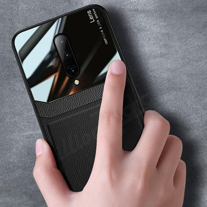 OnePlus 7T Pro Sleek Slim Leather Glass Case casemarts