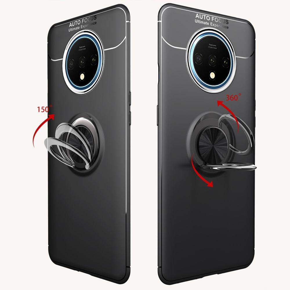 OnePlus 7T  (2 in 1 Combo) Metallic Ring Case + Earphones casemarts