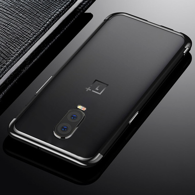 OnePlus 6T Original Electroplating Transparent Back Case casemarts