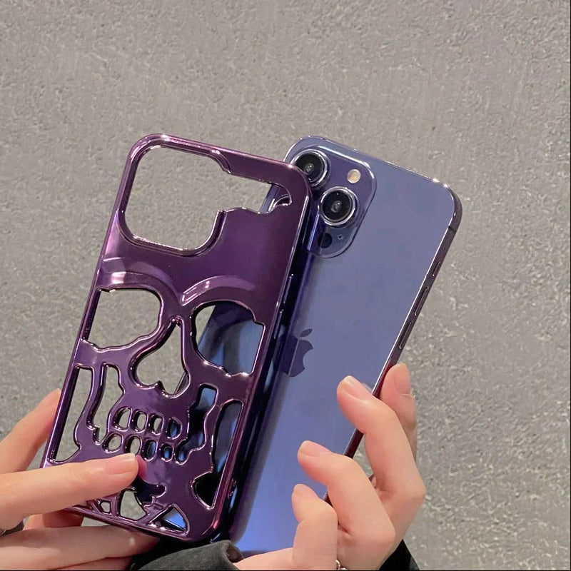 iPhone 14 Series Hollow Skull Design Case casemarts