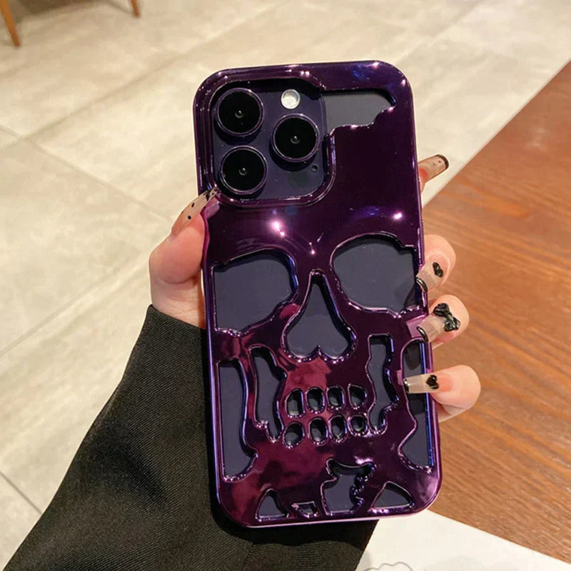 iPhone 14 Series Hollow Skull Design Case casemarts