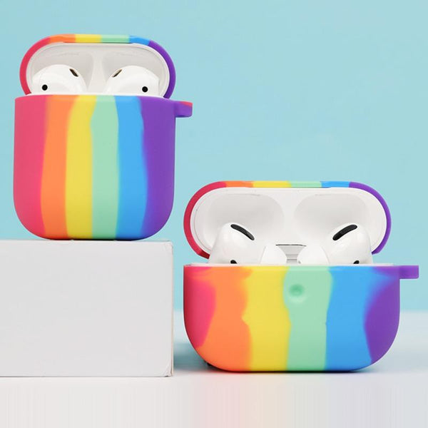 Rainbow Liquid Silicone AirPods Case casemarts