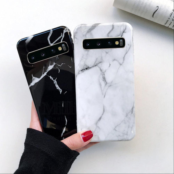 Galaxy S10 Plus Canvas Marble Texture Dazzle Gloss Case casemarts