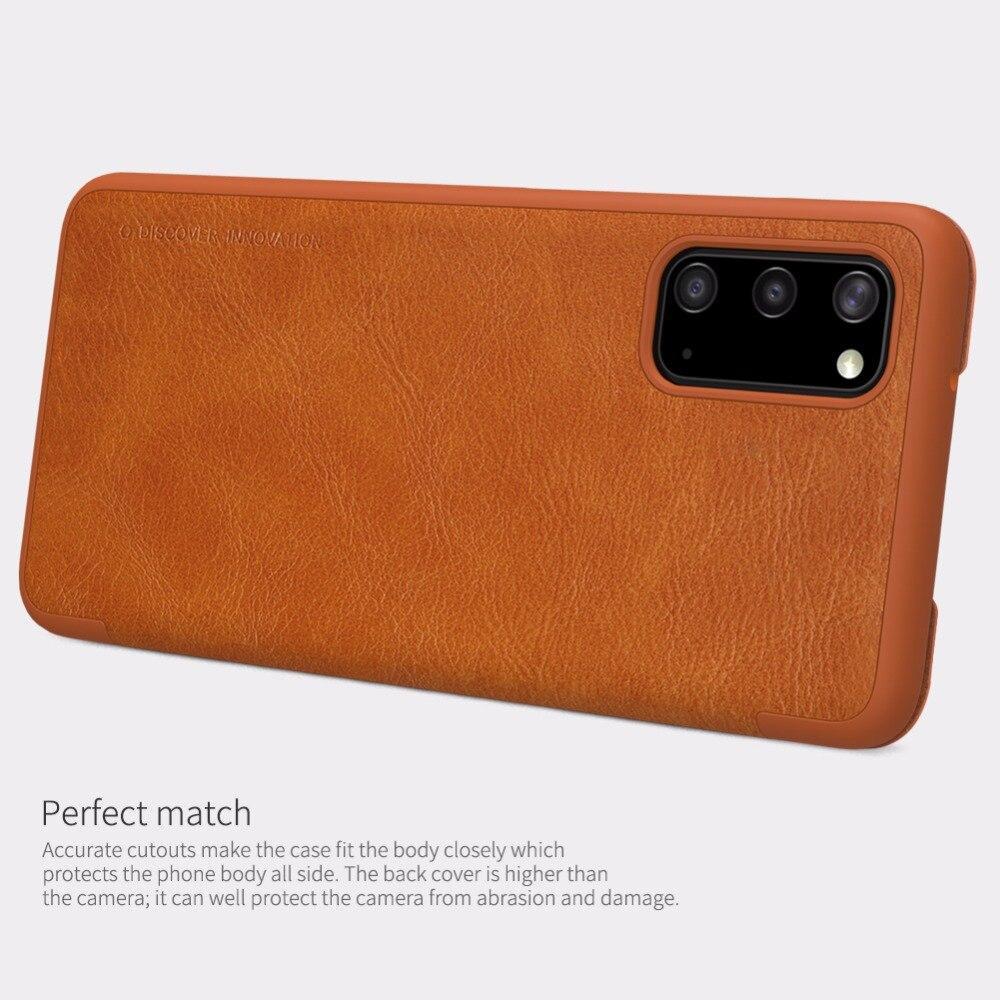 Galaxy S20 Genuine QIN Leather Flip Case casemarts