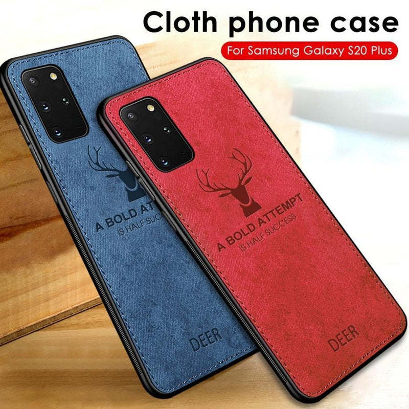 Galaxy S20 Plus (3 in 1 Combo) Deer Case + Tempered Glass + Earphones casemarts