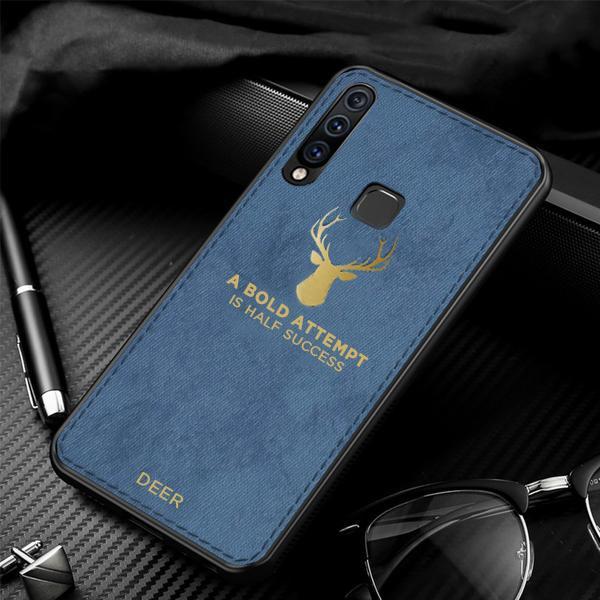 Galaxy M40 Luxury Gold Textured Deer Pattern Soft Case casemarts