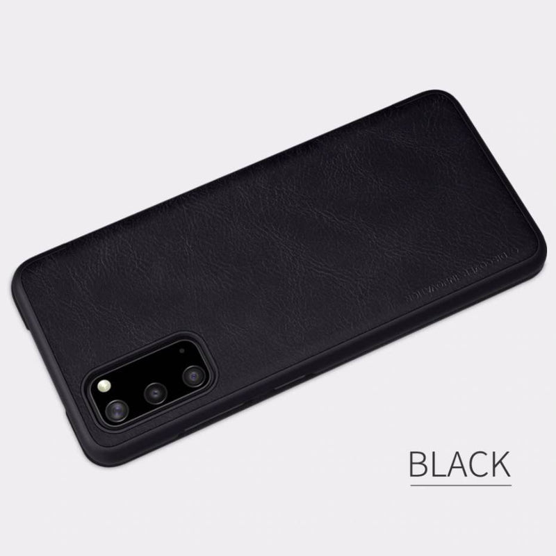 Galaxy S20 Genuine QIN Leather Flip Case casemarts