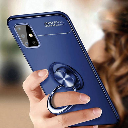 Galaxy A31 Metallic Finger Ring Holder Matte Case casemarts