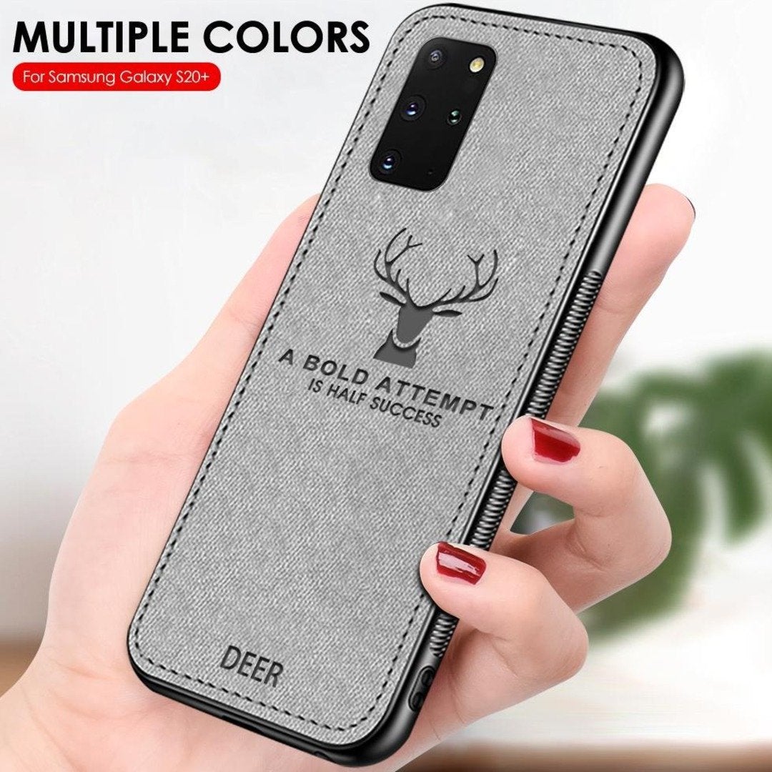 Galaxy S20 Plus (3 in 1 Combo) Deer Case + Tempered Glass + Earphones casemarts