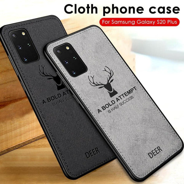 Galaxy S20 Plus (3 in 1 Combo) Deer Case + Tempered Glass + Earphones casemarts