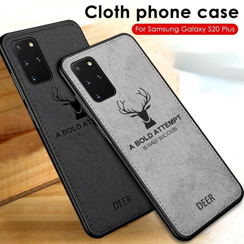 Galaxy S20 Plus (3 in 1 Combo) Deer Case + Tempered Glass + Earphones casemarts