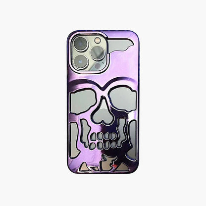 Reflective Phone Case | Metal Skeleton Skull Purple Urban Covers