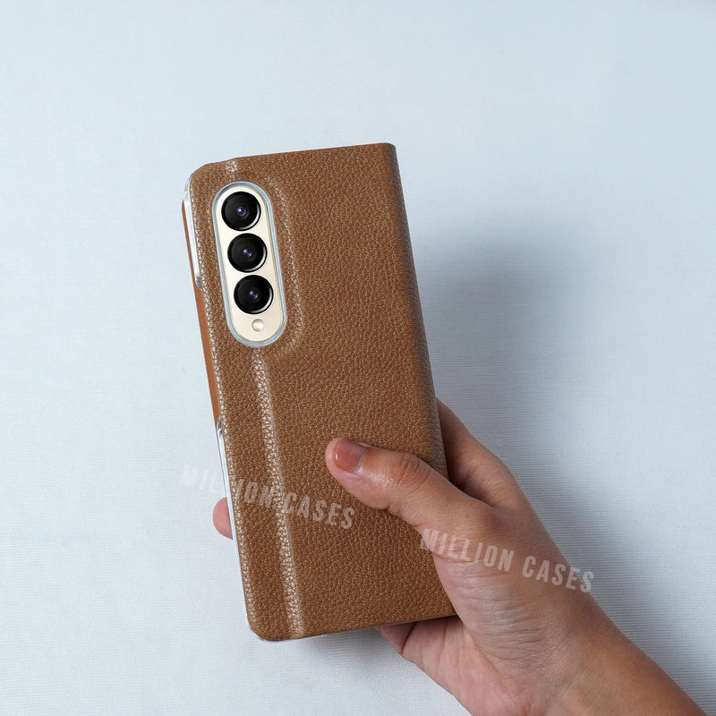 Galaxy Z Fold4 Leather Textured Slim Case casemarts