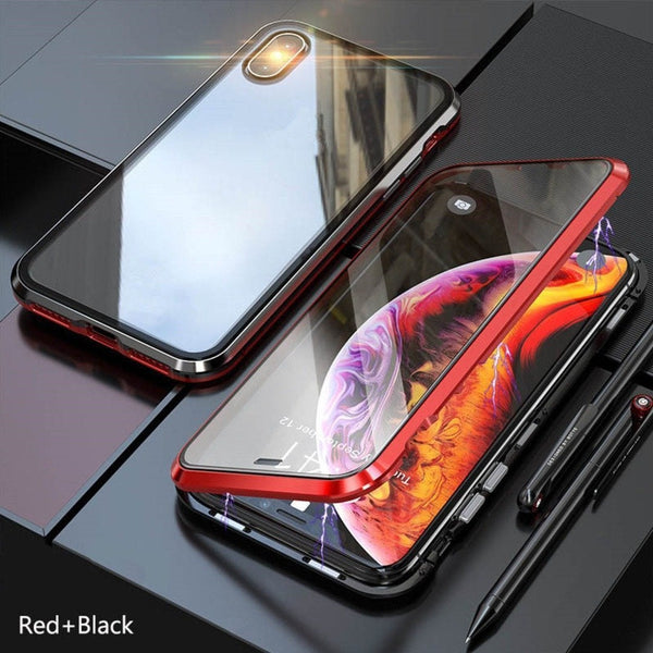 iPhone XR Electronic Auto-Fit (Front+ Back) Glass Magnetic Case casemarts