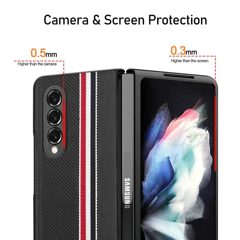 Galaxy Z Fold4 Luxury Leather Splice Case casemarts